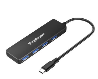 Picture of Simplecom CH340 Compact USB-C to 4 Port USB-A Hub USB 3.2 Gen1