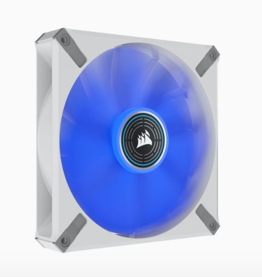 Picture of Corsair ML ELITE Series, ML140 LED ELITE WHITE, 140mm Magnetic Levitation Blue LED Fan with AirGuide, Single Pack(LS)