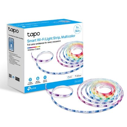 Picture of TP-Link Tapo L920-5 Smart Wi-Fi Light Strip, Multicolor, Pu Coating For External Protection, Voice Control, 50 Colour Zones, No Hub Required, 5000×10×