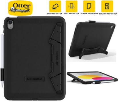 Picture of OtterBox Defender Apple iPad (11.0') 11th Gen (A16)/iPad 10th Gen (10.9') Case Black for EDU,No Retail Packaging, Kickstand, 7 Years Warranty