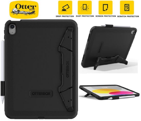 Picture of OtterBox Defender Apple iPad (11.0') 11th Gen (A16)/iPad 10th Gen (10.9') Case Black for EDU,No Retail Packaging, Kickstand, 7 Years Warranty