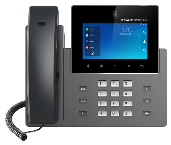 Picture of Grandstream GXV3450 16 Line Android IP Phone, 16 SIP Accounts, 1280 x 800 Colour Touch Screen, 2MB Camera, Built In Bluetooth+WiFi, Powerable Via POE
