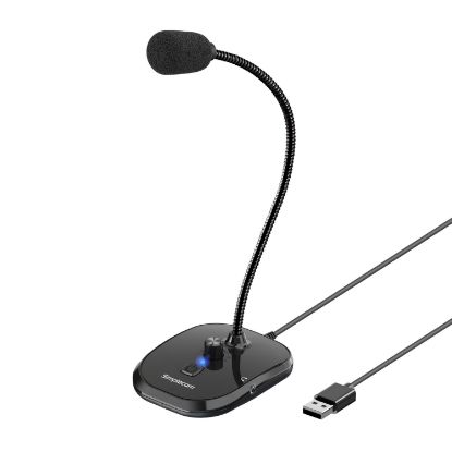 Picture of Simplecom UM360 Plug and Play USB Desktop Microphone with Headphone Jack
