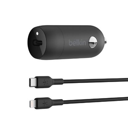 Picture of Belkin BoostCharge 30W USB-C PD Car Charger + USB-C to Lightning Cable (1M) - Black (CCA004bt1MBK-B5), USB-IF Certified, CEW $2500, 2 Years Waranty