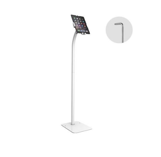 Picture of Brateck Universal Anti-Theft tablet floor stand compatible with most 7.9'-11' Tablets-White 220x300x1238mm Anti-Theft Locking Screw(LS)