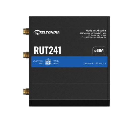 Picture of Teltonika RUT241 Industrial Cellular Router, Instant LTE Failover, Compact and Powerful Industrial 4G LTE Router/Firewall, PSU included