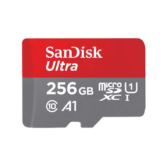 Picture of SanDisk Ultra 256GB microSD SDHC SDXC, 256 GB, 150 MB/S, 2 Years Warranty