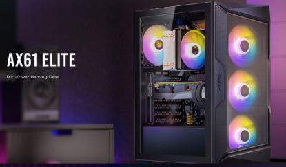 Picture of Antec AX61 Elite ATX, 4x ARGB 120mm Fans included, Up to 8x 120mm. 360mm Radiator Front & 240mm Top, 32CM GPU & 16CM CPU, High Airflow Gaming Case