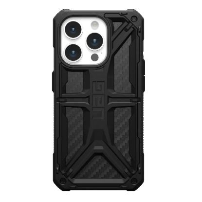 Picture of UAG Monarch Apple iPhone 15 Pro (6.1') Rugged Case - Carbon Fiber (114278114242), 20ft. Drop Protection (6M), 5 Layers Protection, 10 Years Warranty