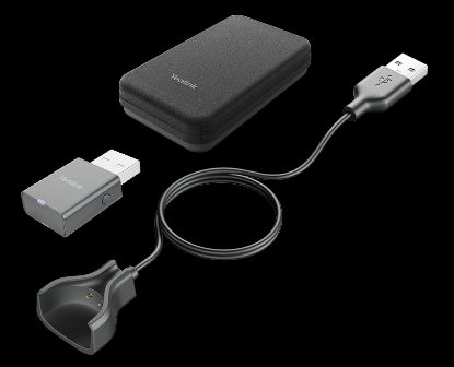 Picture of Yealink Portable Accessory Kit for WH63/67, Carry Case, Charging Cable, WDD60 DECT Dongle, Make DECT Headset Your Hybrid Work Booster