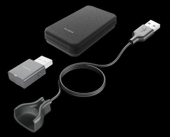 Picture of Yealink Portable Accessory Kit for WH63/67, Carry Case, Charging Cable, WDD60 DECT Dongle, Make DECT Headset Your Hybrid Work Booster