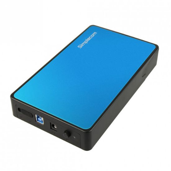 Picture of Simplecom SE325 Tool Free 3.5' SATA HDD to USB 3.0 Hard Drive Enclosure - Blue Enclosure