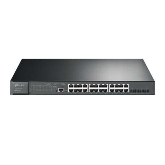 Picture of TP-Link SG3428XMP Omada 24-Port PoE+ Gigabit L2+ Managed Switch with 4 10GE SFP+ Slots , Integration with Omada SDN Controller,Static Routing, OAM, DD