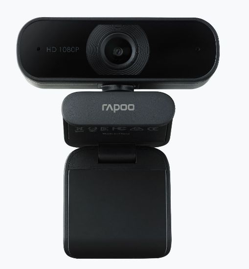 Picture of RAPOO C260 Webcam FHD 1080P/HD720P, USB 2.0, 95 degrees Wide Angle, Autofocus, Noise cancelling Mic. - Ideal for TEAMS, Zoom