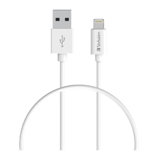 Picture of Verbatim Charge & Sync Lightning Cable 1m - White--Lightning to USB A (>66580) (LS)