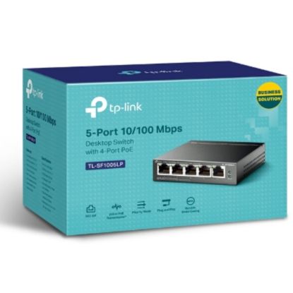 Picture of TP-Link TL-SF1005LP 5-Port 10/100Mbps Desktop Switch with 4-Port PoE 41W IEEE 802.3af compliant 1Gbps Switching