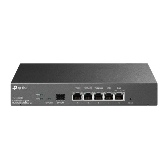 Picture of TP-Link TL-ER7206 Omada SafeStream Gigabit Multi-WAN VPN Router, 4 WAN Ports: 1 Gigabit SFP WAN port, 1 Gigabit RJ45 WAN Port, 2 Gigabit WAN/LAN