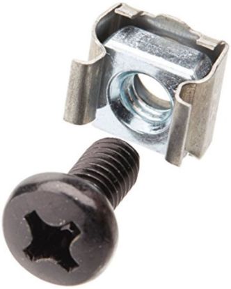 Picture of Astrotek M6 Cage Nuts & Screws (Pack of 10) Silver Color Oxide Finish Phillips Drive Length Fully Threaded