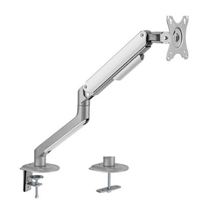 Picture of Brateck Single Monitor Economical Spring-Assisted Monitor Arm Fit Most 17'-32' Monitors, Up to 9kg per screen VESA 75x75/100x100 Matte Grey (LS)