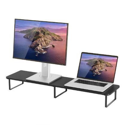 Picture of mbeat® activiva Black Dual Monitor Riser Dimensions:1000mm × 260mm × 122mm Fit Screen Size:13'~32' Package Weight:3.5kg