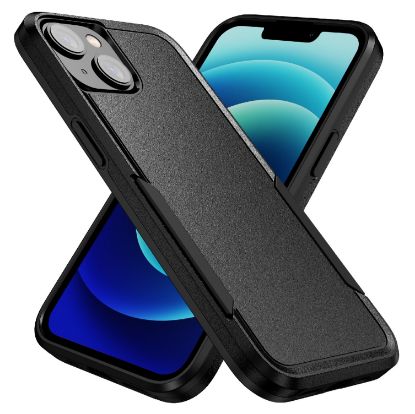 Picture of Phonix Apple iPhone 14 Plus Armor Light Case Black - Two Tough Layers, Port Covers, No Slip Grippy Edges, Durable, Rugged, Sleek, Pocket Fit