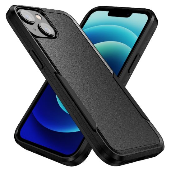 Picture of Phonix Apple iPhone 14 Plus Armor Light Case Black - Two Tough Layers, Port Covers, No Slip Grippy Edges, Durable, Rugged, Sleek, Pocket Fit