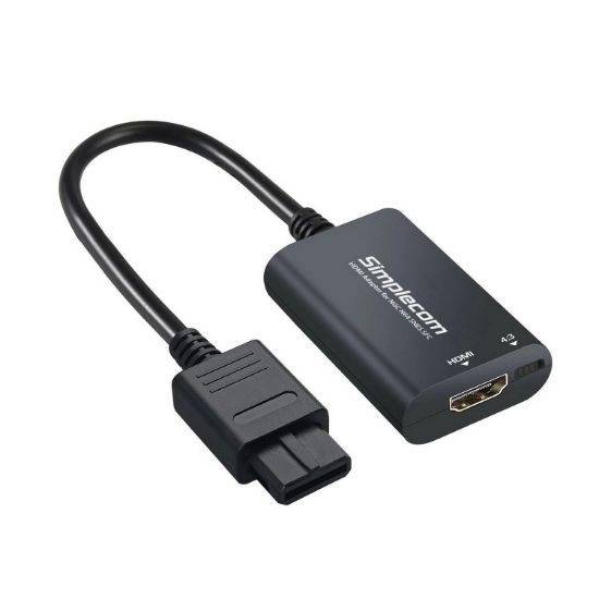 Picture of Simplecom CM461 HDMI Adapter Composite AV to HDMI Converter for Nintendo NGC N64 SNES SFC