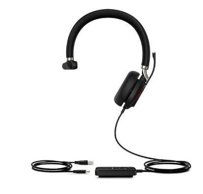 Picture of Yealink UH38 Mono USB and Bluetooth Headset, USB-C, UC Call Controller, Dual Noise-Canceling Mics, Busy Light, Microsoft Teams & UC Certified, EOL