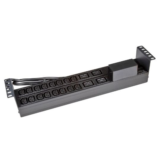 Picture of PowerShield Horizontal PDU with IEC C20 Input, 16 x C13, 4 x C19 outlets, provides reliable power distribution for horizontal installations