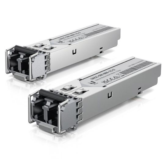 Picture of Ubiquiti UFiber SFP Multi-Mode Fiber Module, 2-Pack, 1.25 Gbps Throughput, 1.25 Gbps Throughput, Supports Connections Up to 550 m