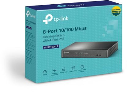 Picture of TP-Link TL-SF1008LP 8-Port 10/100Mbps Desktop Switch with 4-Port PoE, Up To 41W For all PoE Ports