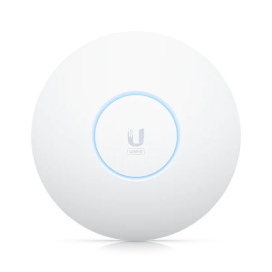 Picture of Ubiquiti UniFi U6-Enterprise WiFi 6E 4x4 MIMO PoE+ Access Point,140m Coverage,600+ Device&2.5GbE Uplink, Ceiling Mount,For High-Density