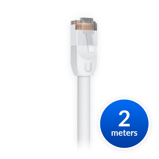 Picture of Ubiquiti UniFi Patch Cable Outdoor 2M White, Single Unit, All-weather, RJ45 Ethernet Cable, Category 5e