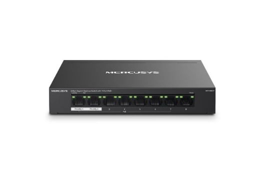 Picture of Mercusys MS108GP 8-Port Gigabit Desktop Switch with 7-Port PoE+, Up to 250 m