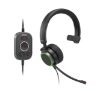Picture of SNOM A330M Over-Ear USB-A Mono Headset, Passive Noise Cancellation, Black, USB/RJ9/3.5 Jack Cable with Call Control, Soft PU Leather