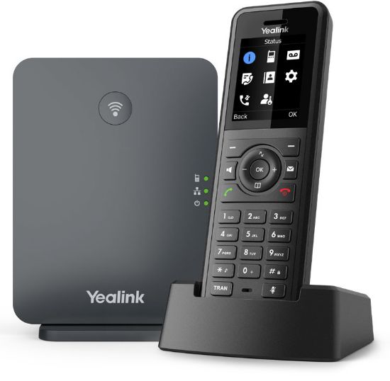 Picture of Yealink W77P High-Performance IP DECT Solution including W57R Rugged Handset And W70B Base Station, Up To 20 Simultaneous Calls, Noise Cancellation