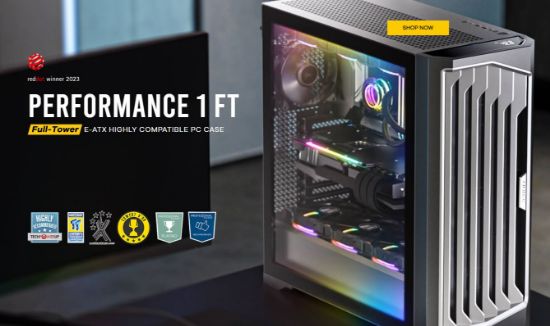 Picture of Antec Performance 1 FT AXT, E-ATX ARGB Full Tower Editor's Choice, Temperature Display, USB-C, 4x ARGB Fans w/control,  Gaming Case (LS)