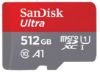 Picture of SanDisk 512GB Ultra MicroSDXC UHS-I Memory Card - 150MB/s -Capacity: 512GB - Compatibility: Compatible with microSDHC and microSDXC (SDSQUAC-512G-GN6)