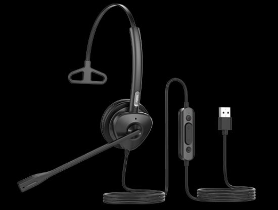 Picture of Fanvil HT301-U USB Mono Headset - OverThe Head Design, Suit For Small Office, Home Office (SOHO) Or Call Center Staff - USB Connection EOS
