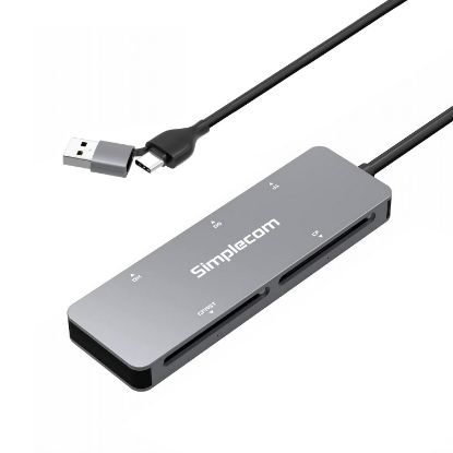 Picture of Simplecom CR407 5-Slot SuperSpeed USB 3.0 and USB-C to CFast/CF/XD/SD/MicroSD Card Reader