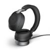 Picture of Jabra Evolve2 85 MS USB-C Stereo Bluetooth Headset Black Link 380 USB-C, Charging Stand USB-C, 10-Microphone Technology, Digital Hybrid ANC