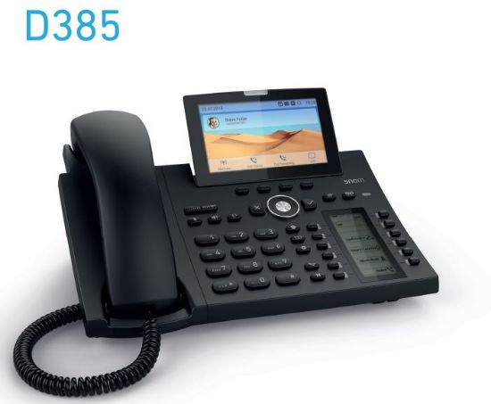 Picture of SNOM D385 12 Line IP Phone, SIP Desktop Phone Colour, SmartScreen, Sensor Hook Switch, Bluetooth, USB