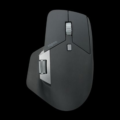 Picture of RAPOO MT760L BLACK Multi-mode Wireless Mouse -Switch between Bluetooth  5.0 and 2.4G -adjust DPI from 800 to 4000