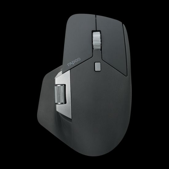 Picture of RAPOO MT760L BLACK Multi-mode Wireless Mouse -Switch between Bluetooth  5.0 and 2.4G -adjust DPI from 800 to 4000