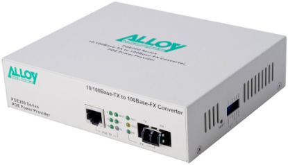 Picture of Alloy POE200LC 10/100Base-TX to 100Base-FX Multimode Fibre (LC) Converter, provides PoE power (RJ-45). 2km