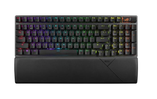 Picture of ASUS ROG STRIX SCOPE II 96 WL Storm Switch Wireless Gaming Mechanical Keyboard, Tri-mode Connection, Streamer Hotkeys, PBT Keycaps, Clicky