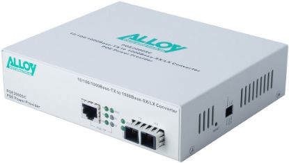 Picture of Alloy POE3000LC 10/100/1000Base-T PoE+ RJ-45 to 1000Base-SX Multimode (LC) Converter. Wavelength: 850nm. Max. range 550m