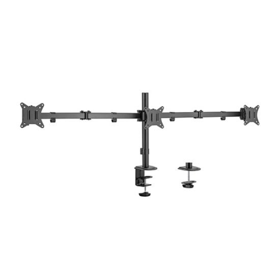 Picture of Brateck Triple-Monitor Steel Articulating Monitor Mount Fit Most 17'-27' Monitor Weight Capacity (per screen):7kg, VESA: 75x75,100x100(Black)