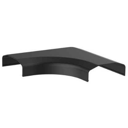 Picture of Brateck Plastic Cable Cover Joint L Shape Material:ABS Dimensions 127x127x21.5mm - Black (LS)