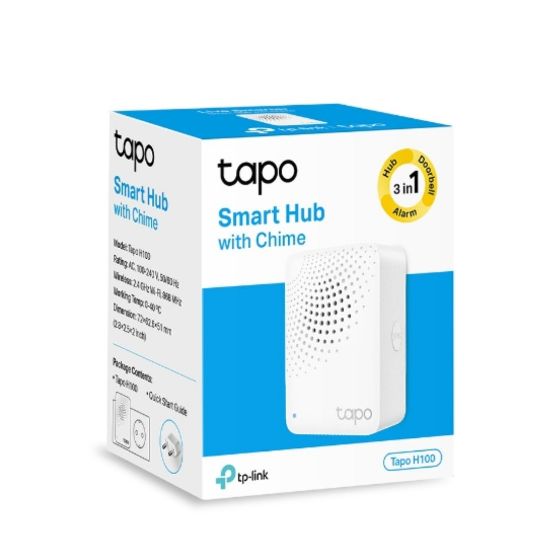 Picture of TP-Link Tapo Smart IoT Hub with Chime, Whole-Home Coverage, Low-Power Wireless Protocol , Smart Alarm, Smart Doorbell (Tapo H100）
